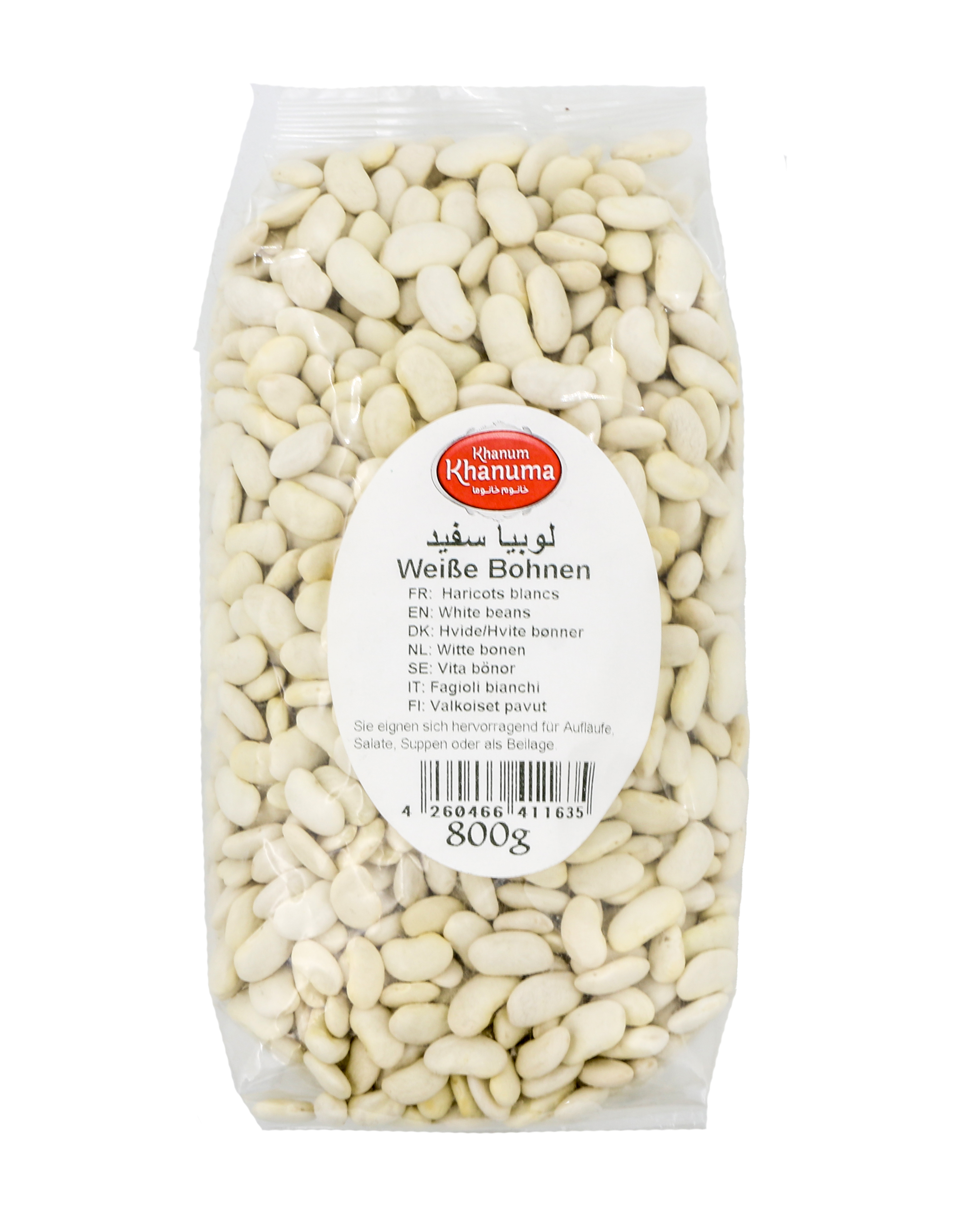 Weiße Bohnen Khanum 800gr. - Lubia Sefid