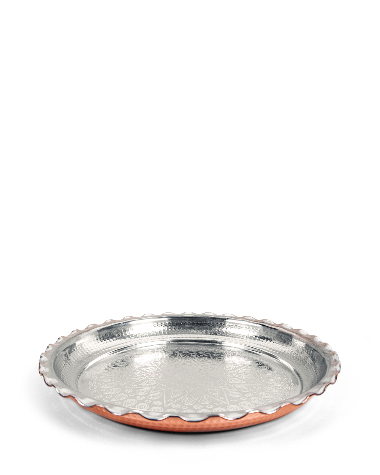 Sini - Tablett Bronze mit Riffel L